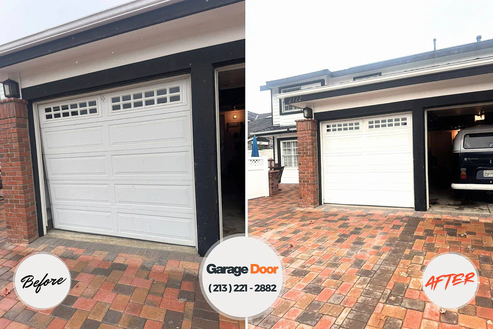 Before and after: garage door repair Red Lake Falls, MN